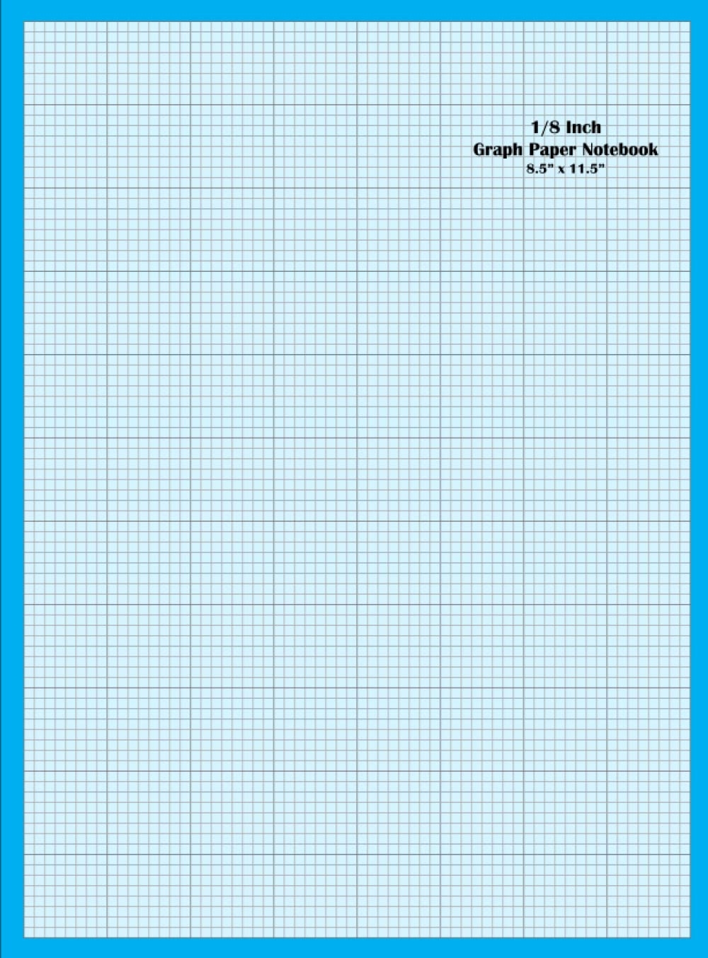 1 8 Inch Graph Paper Notebook 8 Squares Per Inch Quad Rule Paper Pad 8 X 8 Grid Ruled Notepad 100 Pages 50 Sheets 90gsm White Large 8 5 X School 