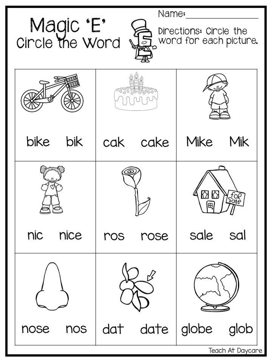 10 Printable Silent E Worksheets 1st 2nd Grade ELA Worksheets Etsy UK
