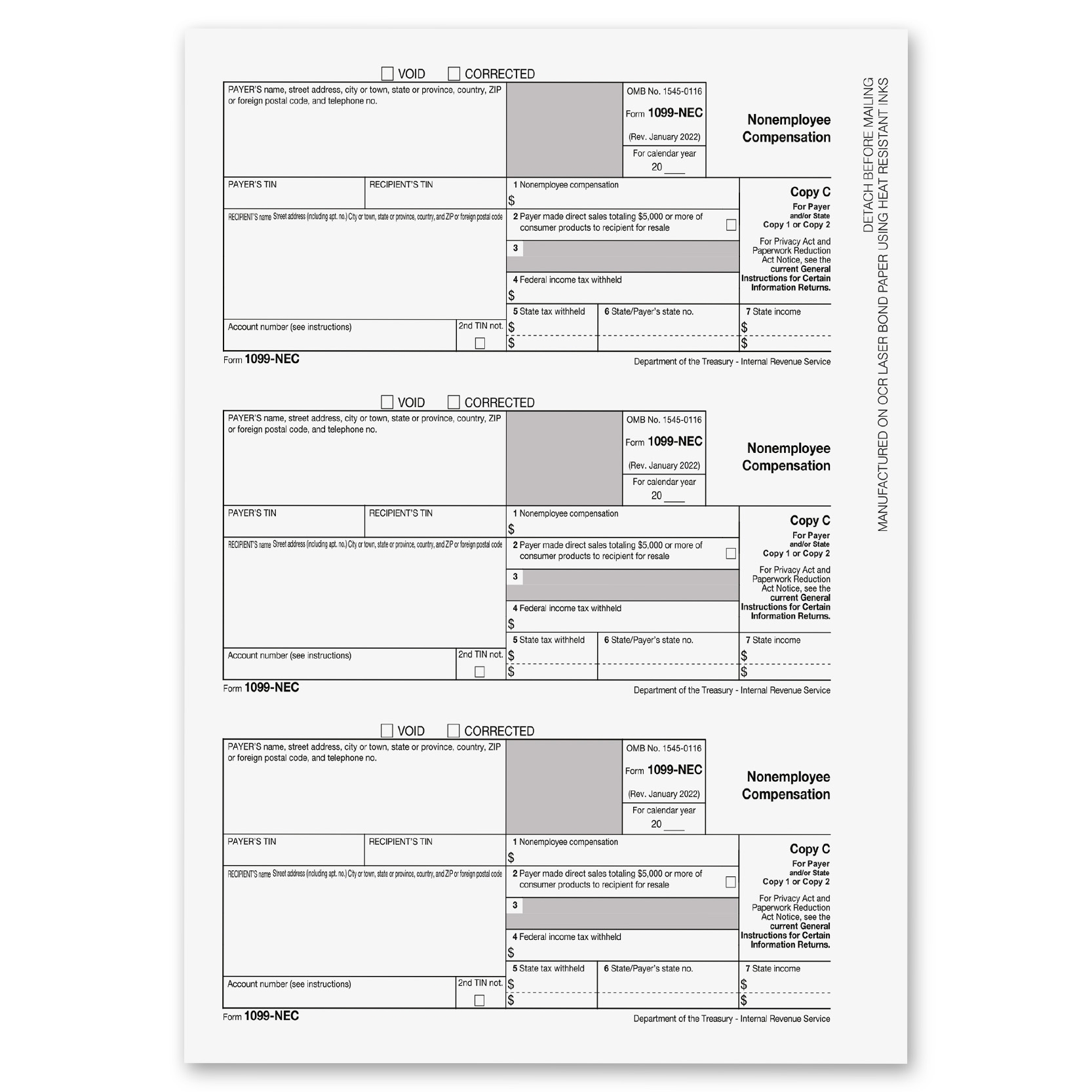 1099 MISC Forms 2023 4 Part Tax Forms Kit 25 Envelopes Self Seal 25 Vendor Kit Total 54 105 Forms ONGULS