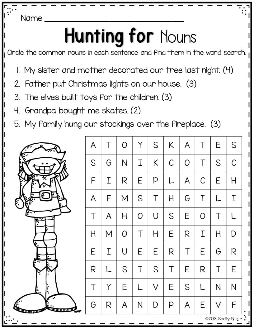 13 Free Christmas Worksheets For Second Grade Second Grade Teaching Blog