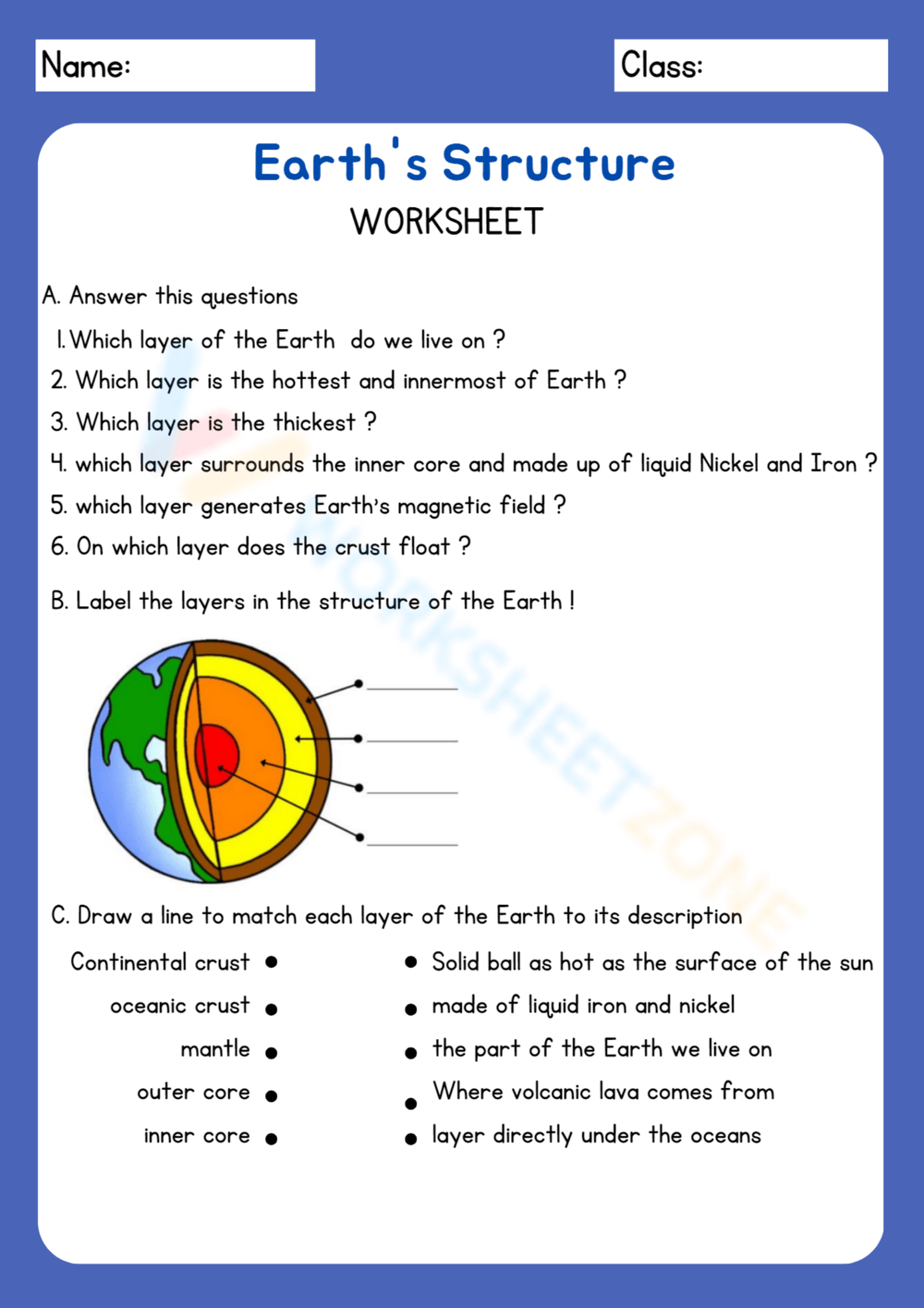 30 Layers Of The Earth Worksheets 2024 Worksheets Library
