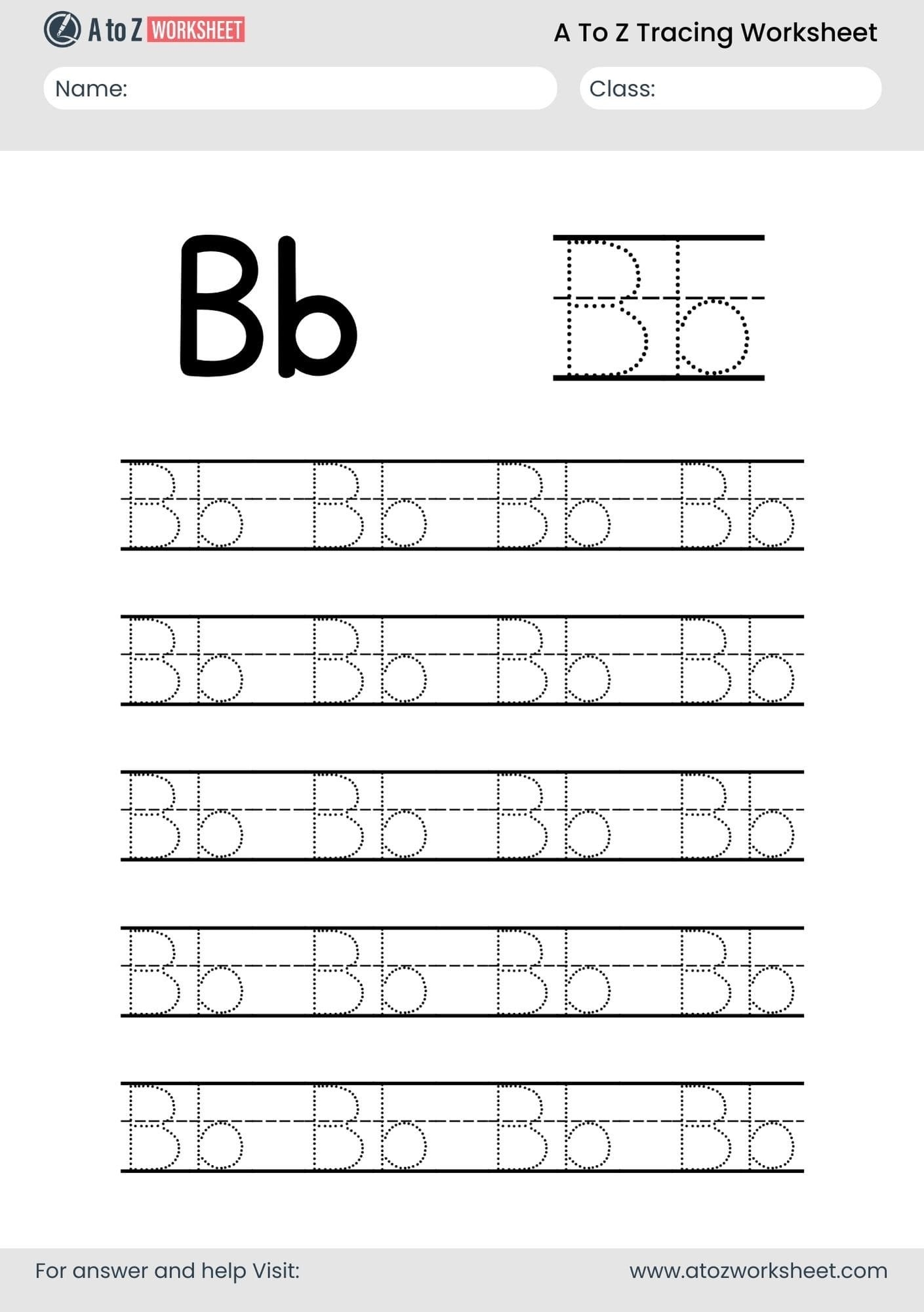 31 A To Z Alphabet Worksheets PDF Free Tracing Printable Set For Kids A To Z Worksheet