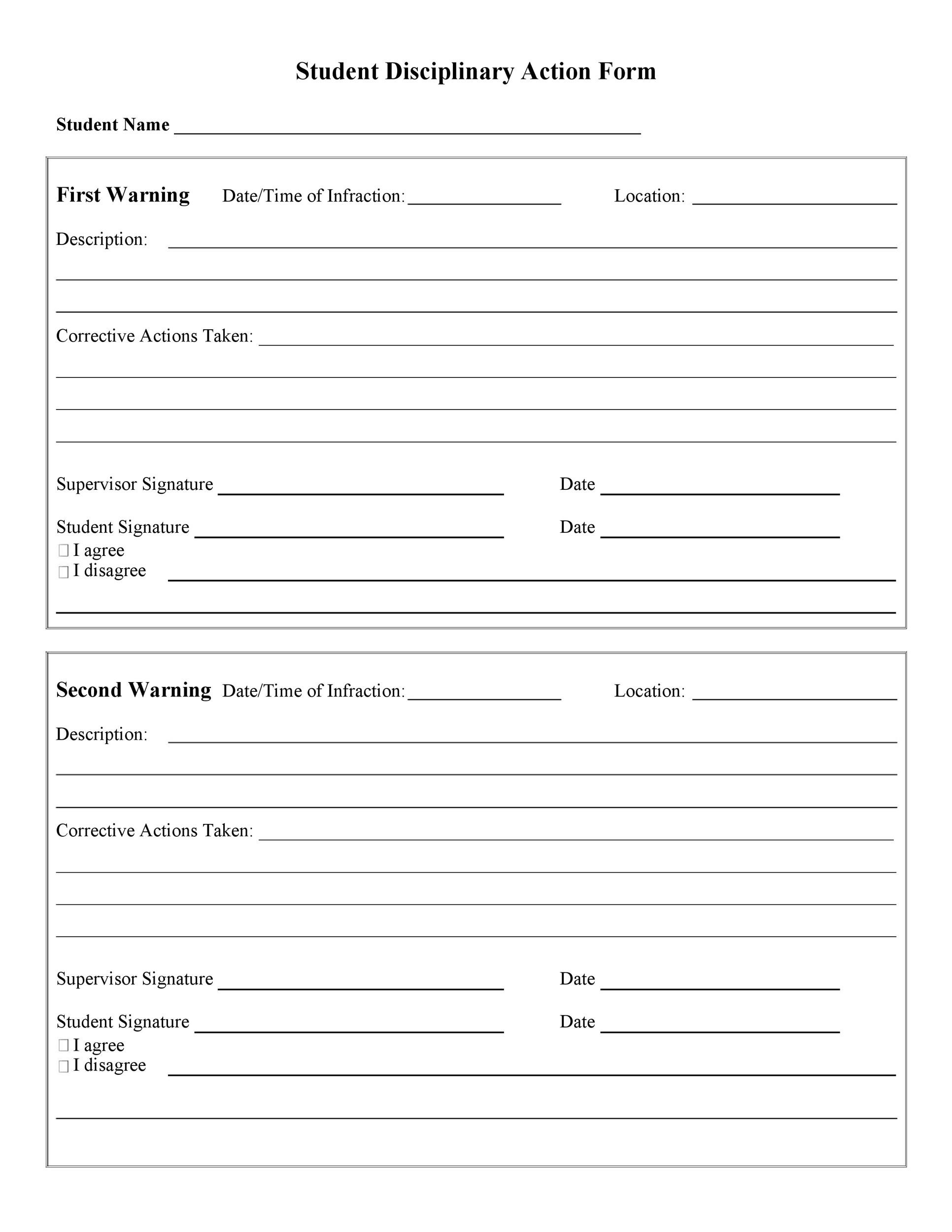 40 Employee Disciplinary Action Forms TemplateLab