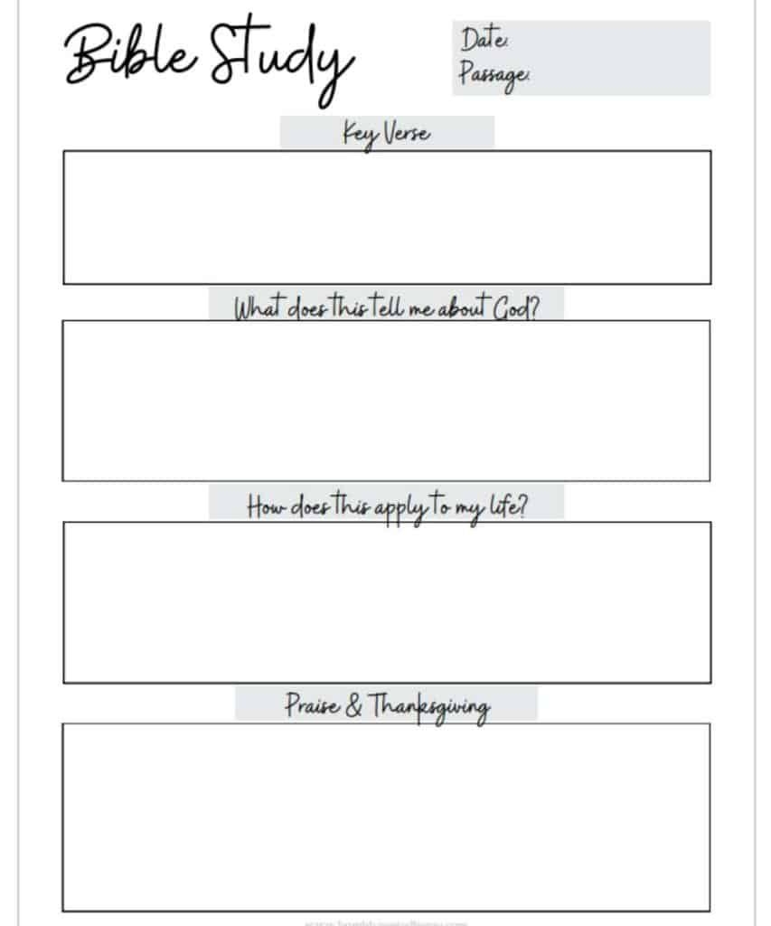 5 Free Printable Bible Study Worksheets For Christian Women 