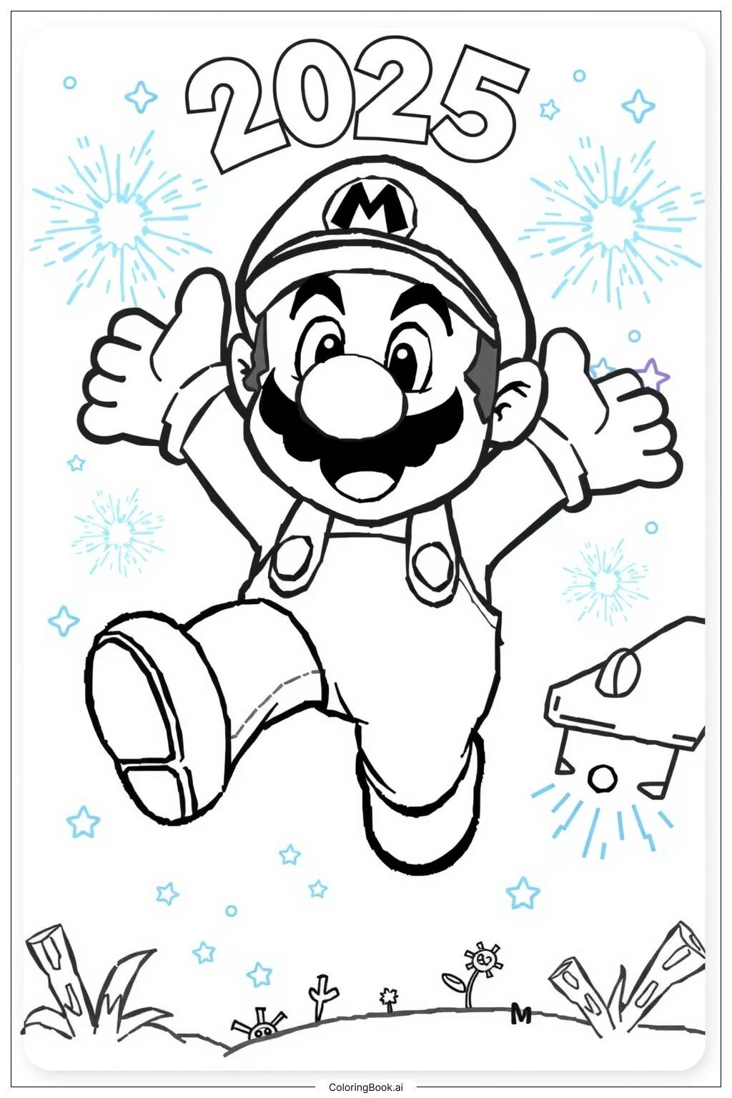 57 Mario Coloring Pages Free PDF PNG Printables 
