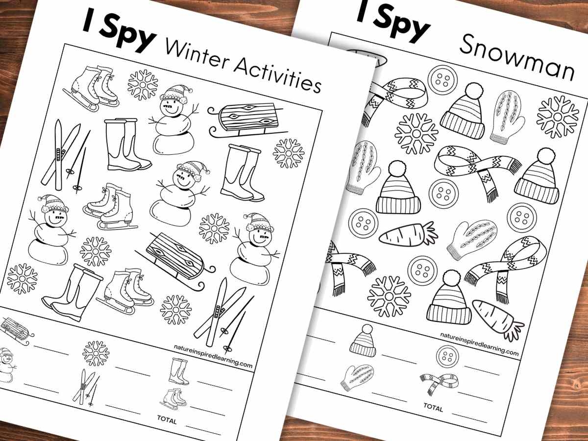 6 Winter I Spy Printables Nature Inspired Learning