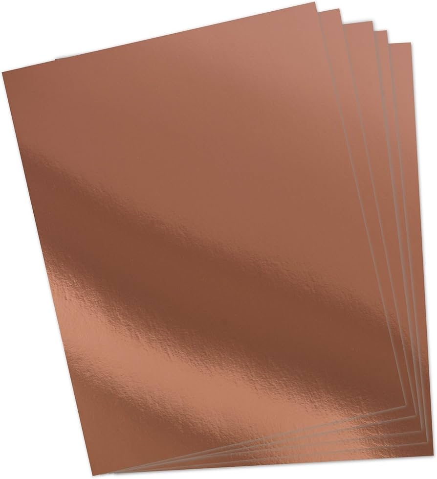 60 Rose Gold Metallic Paper Foil Mirror Cardstock Printable For Scrapbook Card Craft Stock Poster Printer Roses Invitation Stationary Papers Metalic Sparkle Sheets 250gsm Letter Size 8 5 X 11 Amazon ae Arts