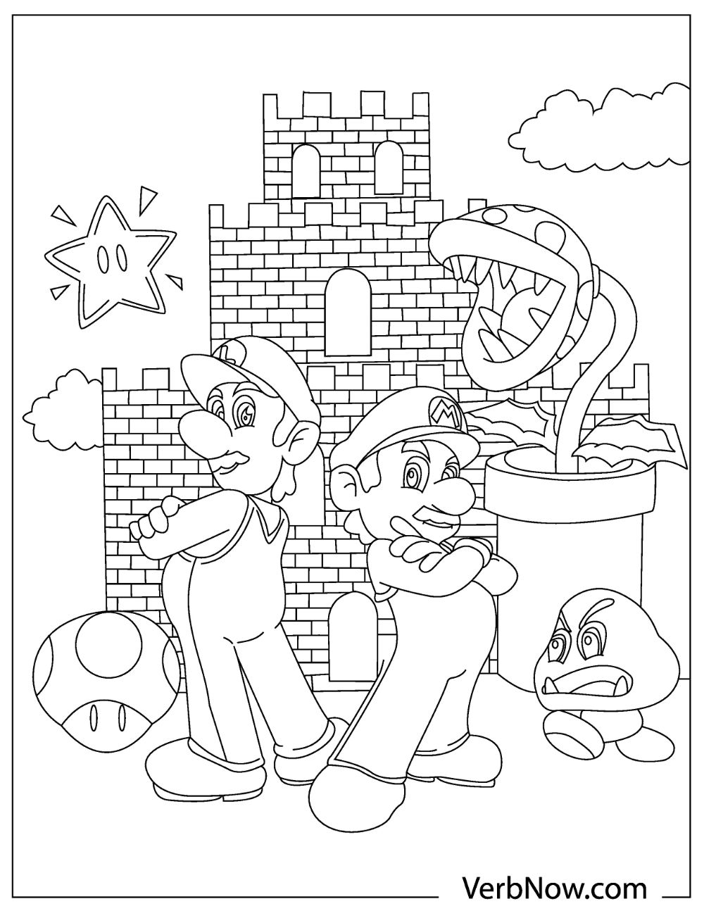 72 Free Mario Coloring Pages PDF Printables 
