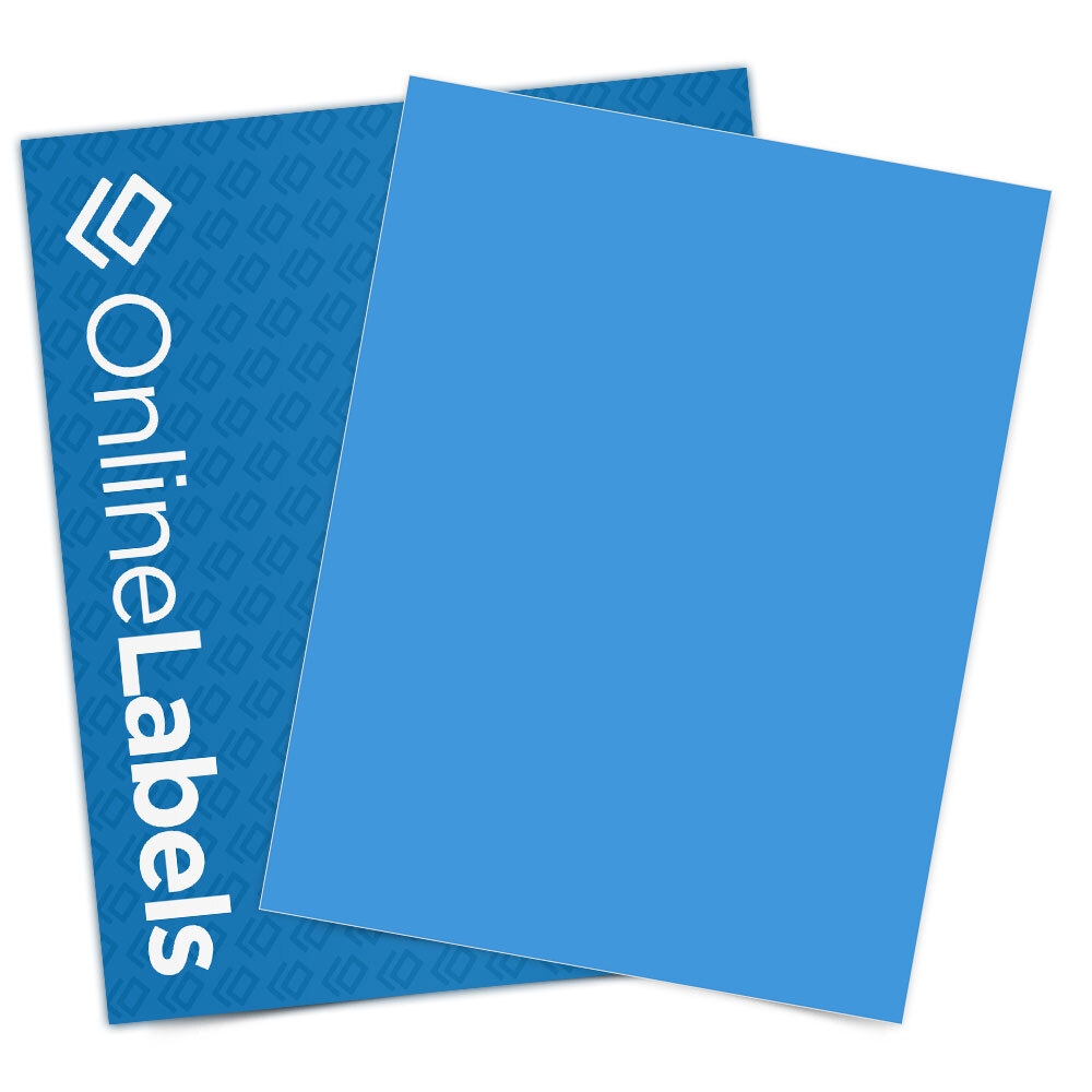 8 5 X 11 Sticker Paper True Blue OL177TB