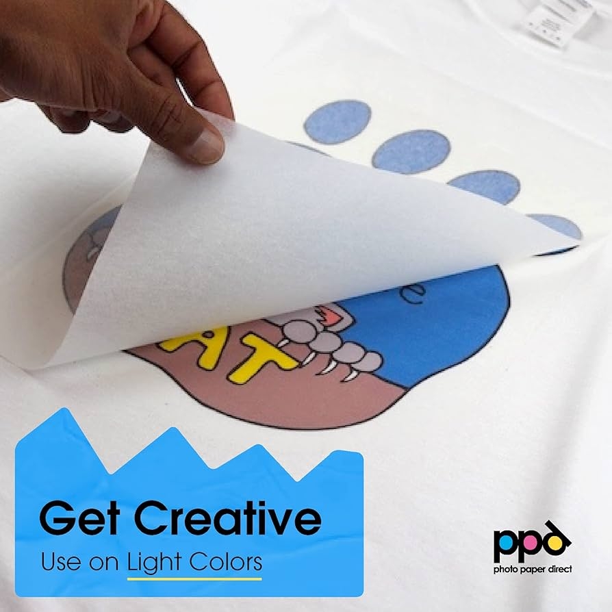 A4 Inkjet Iron On Transfers Paper T Shirt Transfers Light T Shirt X 20 Sheets Amazon de Home Kitchen