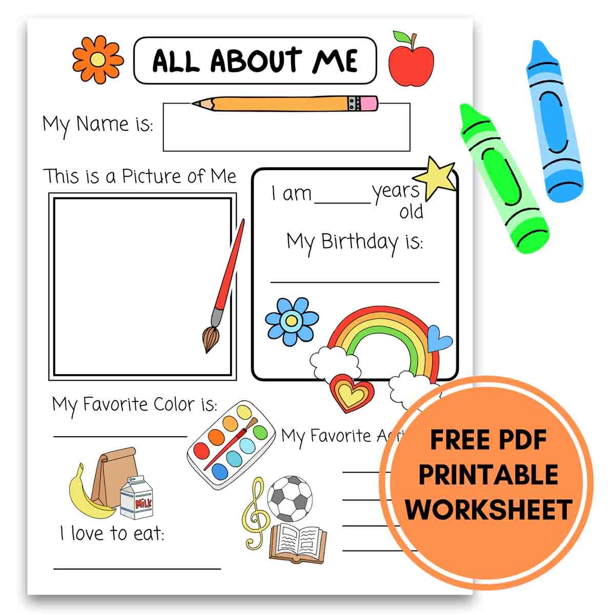 Free Printable All About Me Worksheet