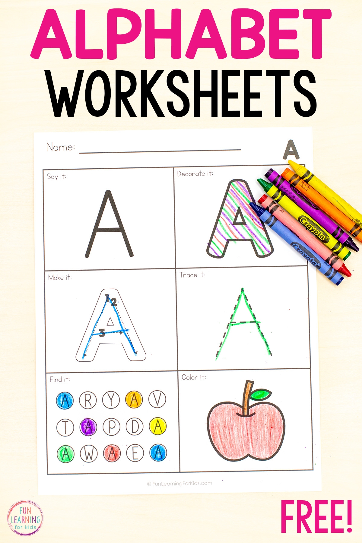 Printable Letter A Worksheets