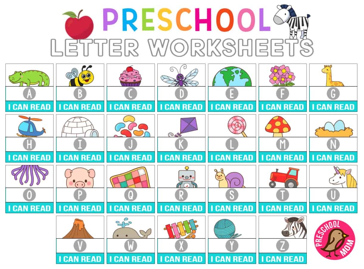 Pre Kindergarten Printable Worksheets