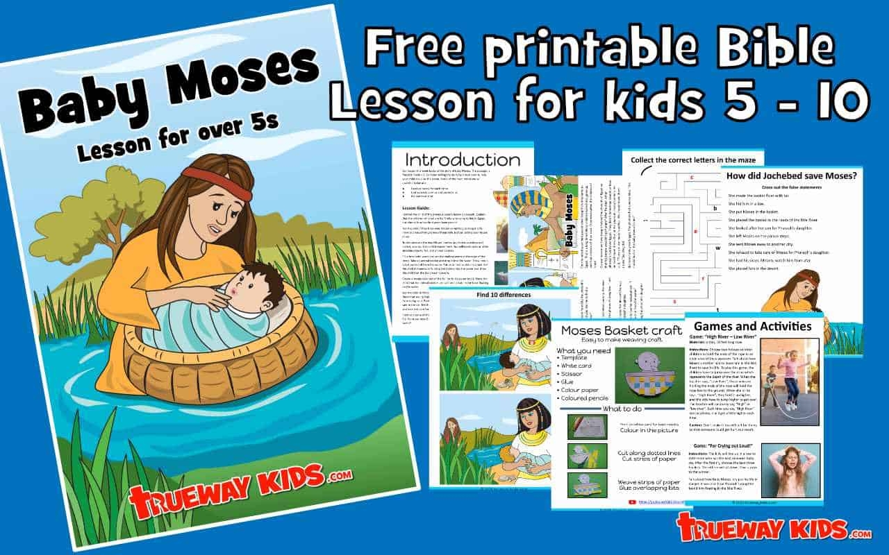 Baby Moses Bible Lesson 5 10 Year Old Bible Lesson Pack Trueway Kids