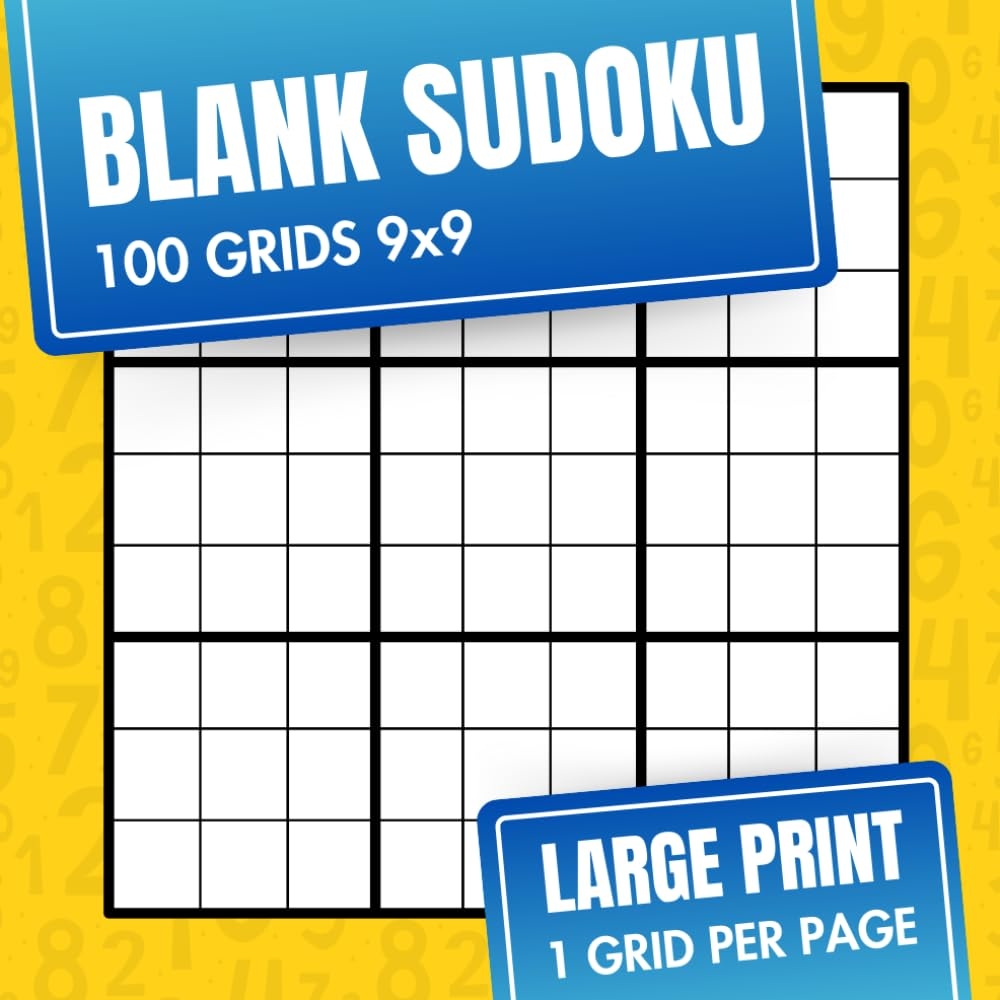 Blank Sudoku 100 Classic Empty Grids 9x9 Large Print 1 Empty Sudoku Sheet Per Page Greenhouse Toby Amazon de Books