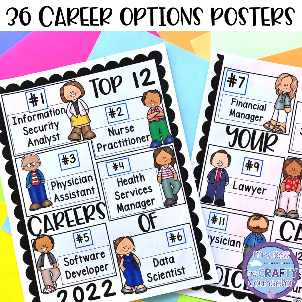 Career Exploration Worksheets Career Day Activities Career Cluster Worksheets Future Career Ideas Top Jobs Of 2025 Mrs Bell The Crafty Counselor