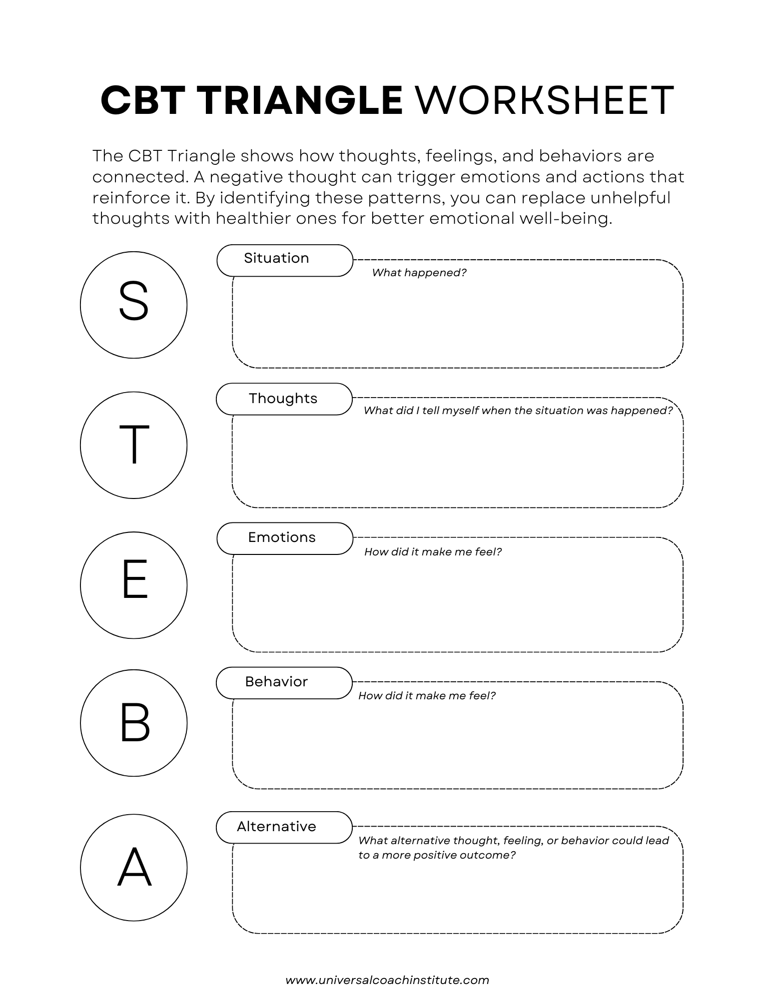 Printable Cbt Triangle Worksheet