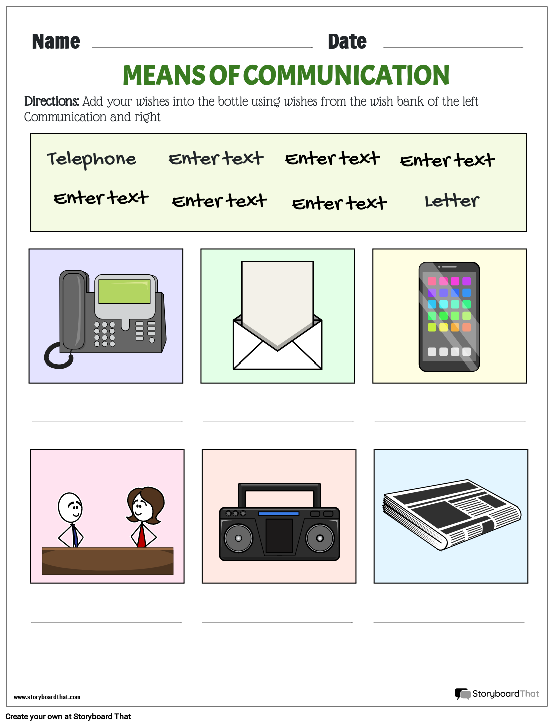 Communication Worksheets For Effective Learning