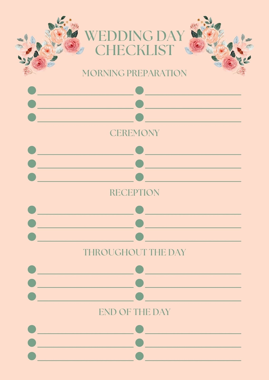 Free Printable Wedding Planner Worksheets
