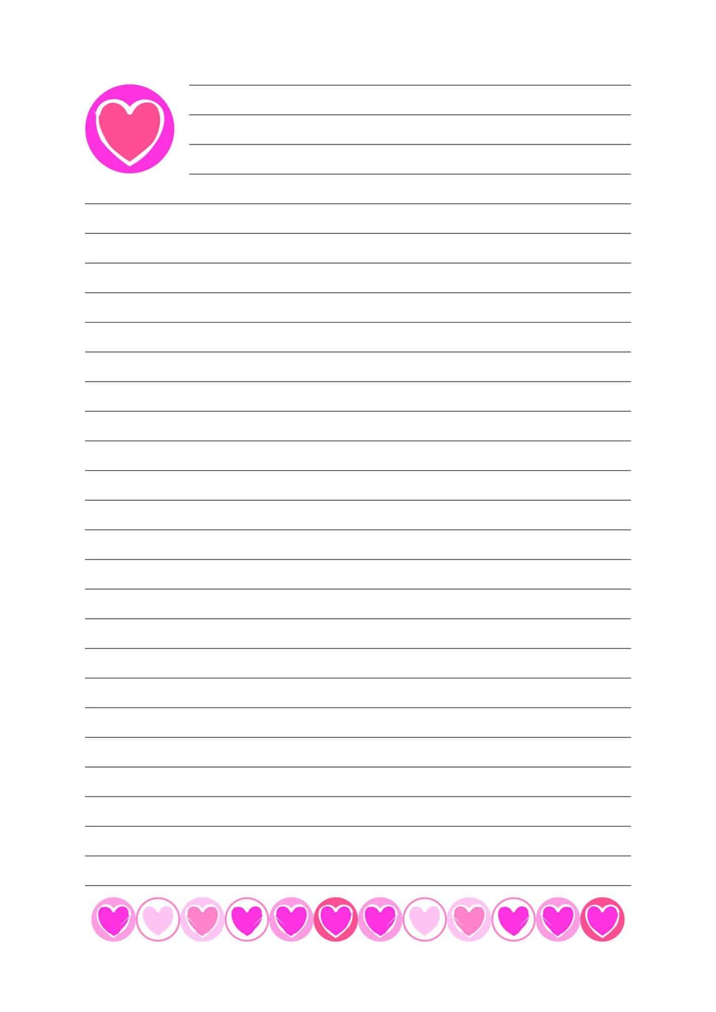 Cute Lined Paper Printable 13 Free Designs The Pink Craft Box