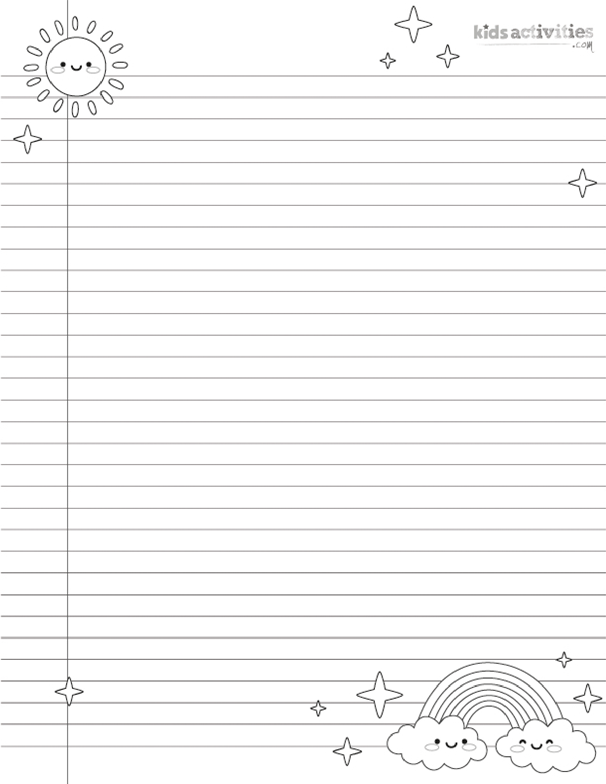 Cute Lined Paper Printable