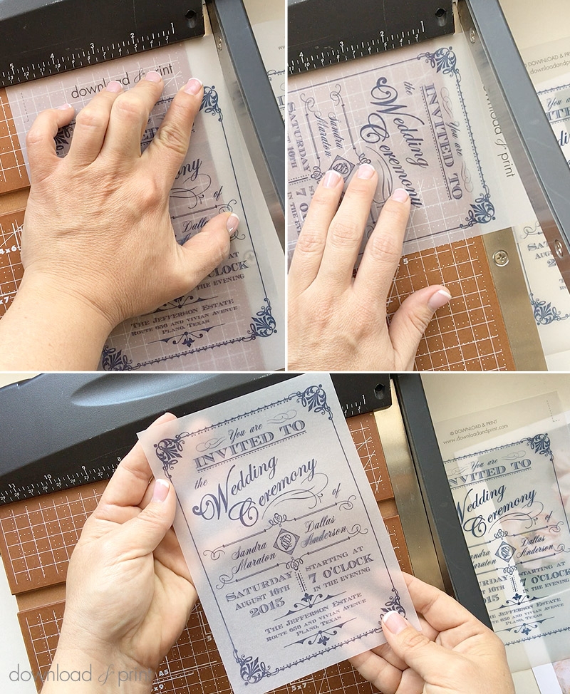 DIY Translucent Wedding Invitation With Vintage Charm