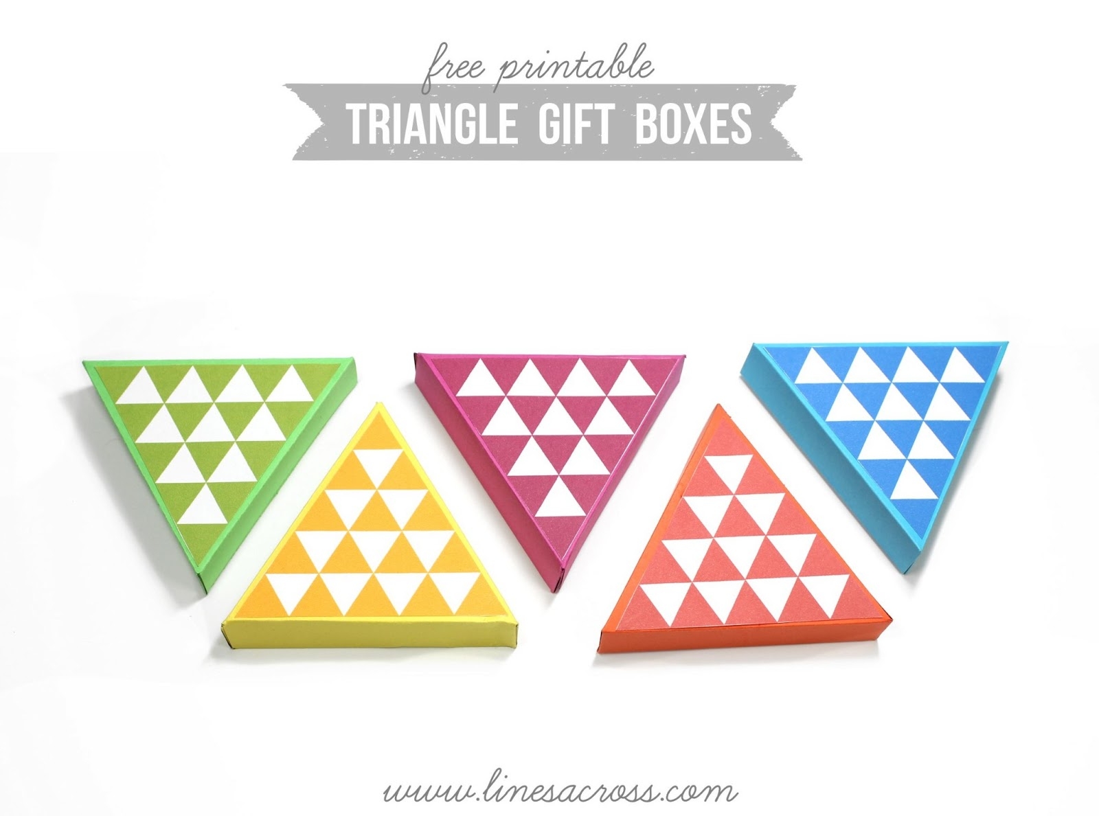 DIY Triangle Gift Boxes Lines Across