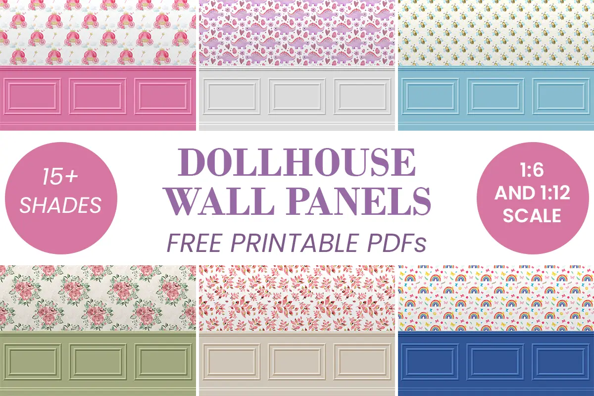 Dollhouse Wainscoting Wall Panels Free Printables Suni Doll