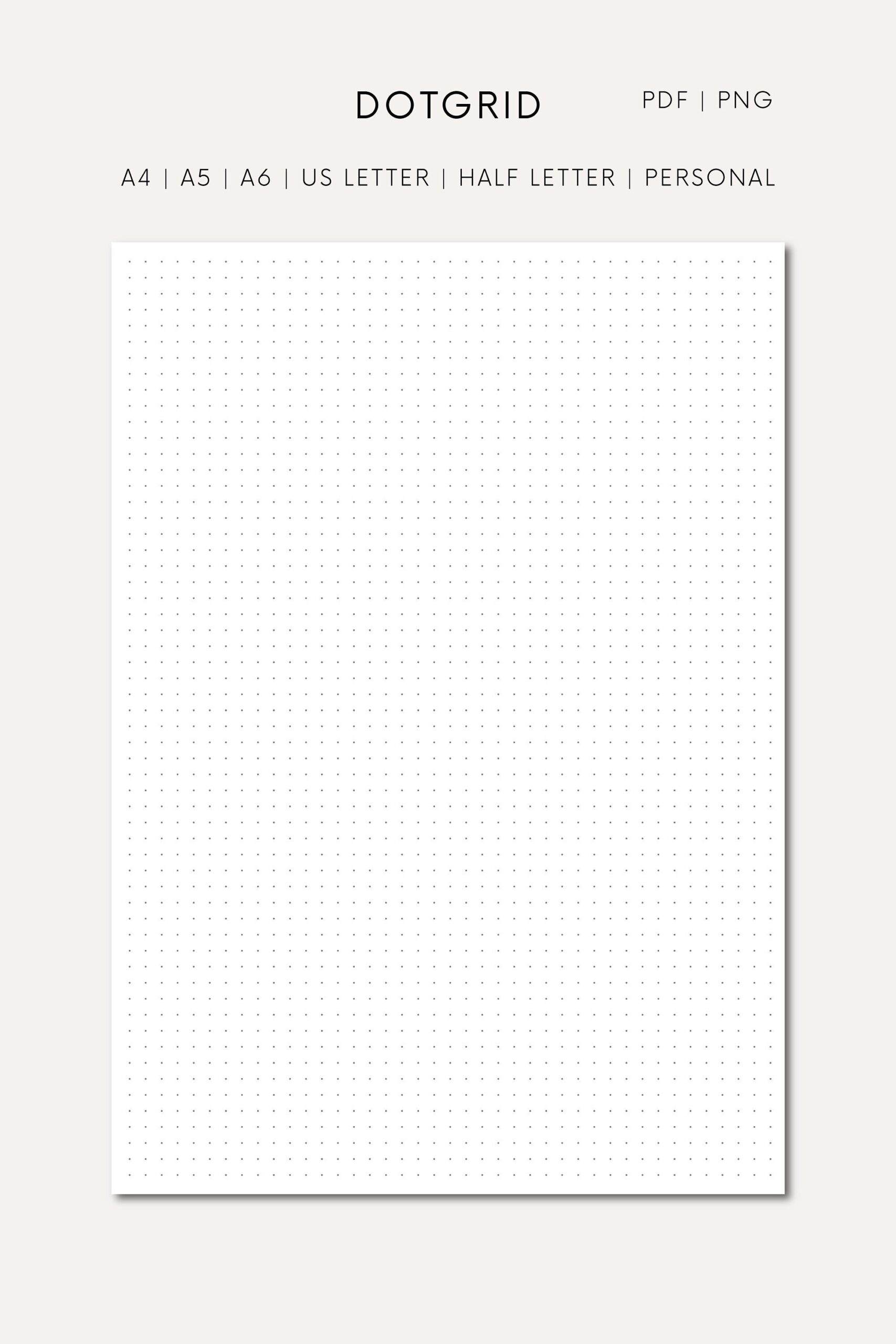Dot Grid Printable A4 PNG Dotted Page Printables PDF Printable Dotted Grid A5 Dotted Paper Printable Dot Grid Dotgrid Journal Page Printable Etsy de
