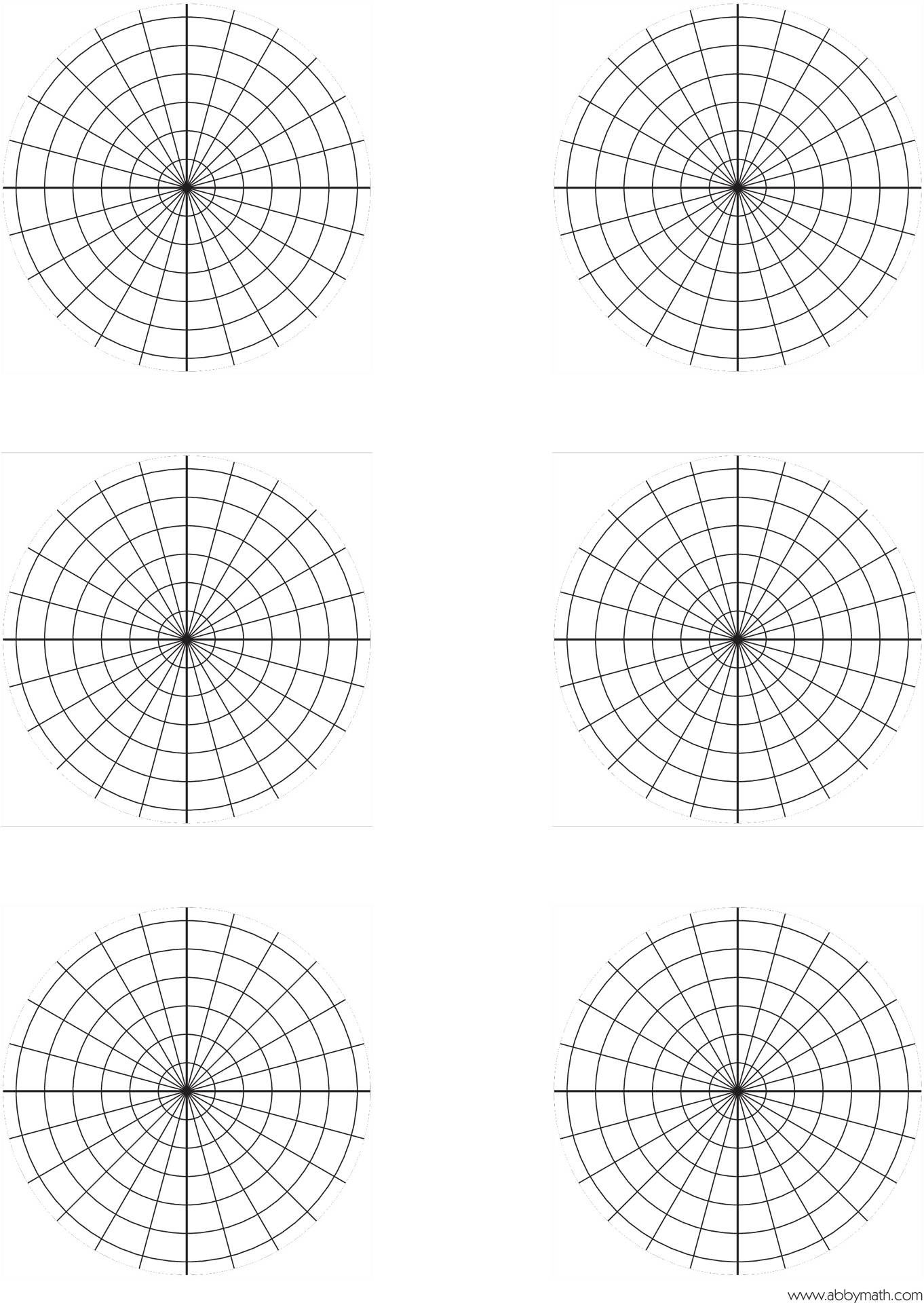 Printable Polar Graph Paper