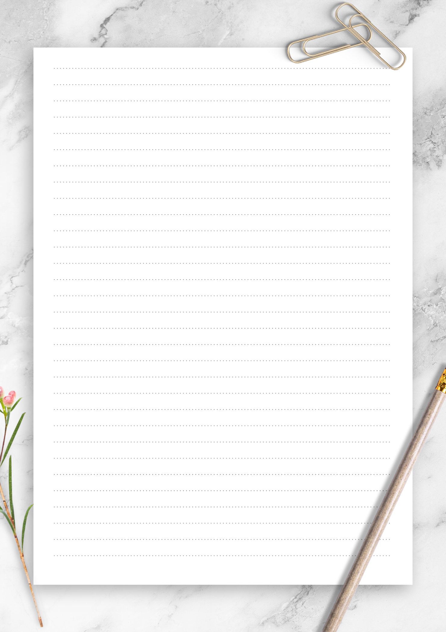 Download Printable Dotted Lined Paper Printables 6 35 Mm Line Height PDF