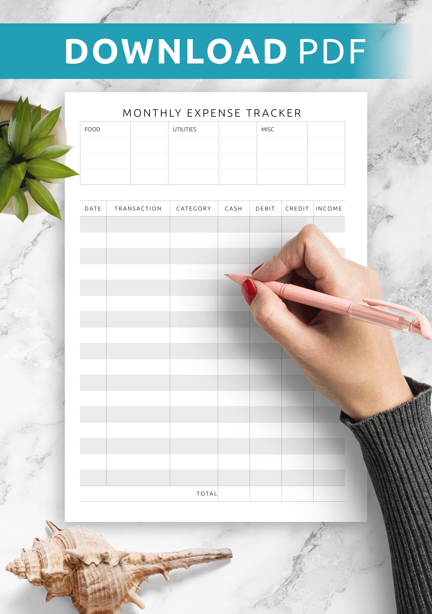 Printable Expense Worksheet