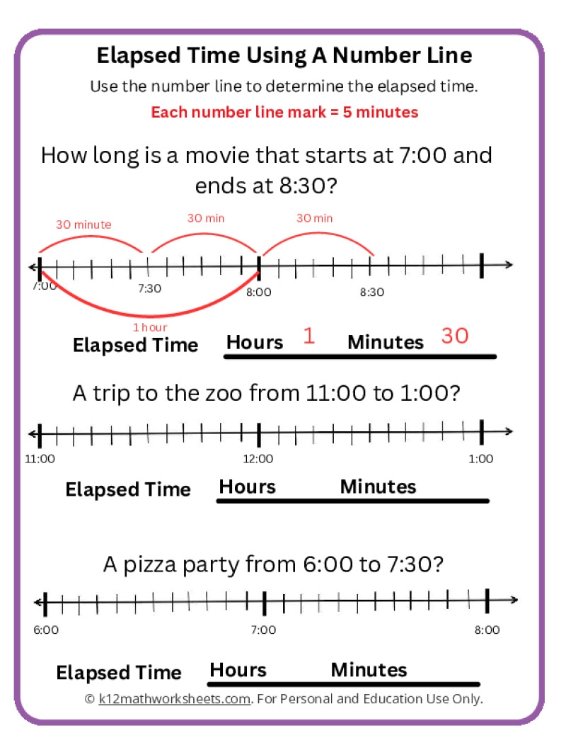 Elapsed Time Worksheets K12 Math Worksheets