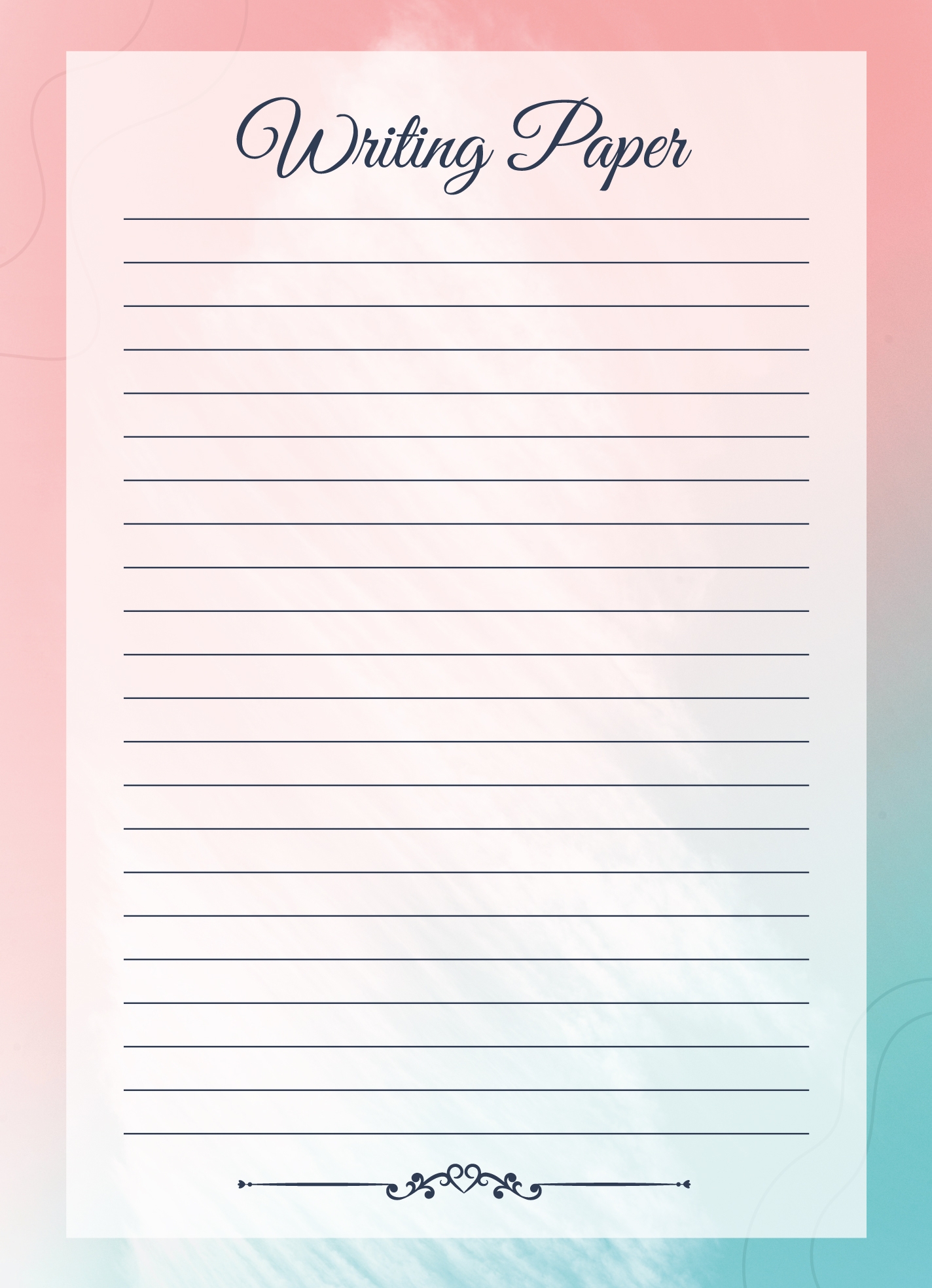 Elementary Writing Paper Free Google Docs Template Gdoc io