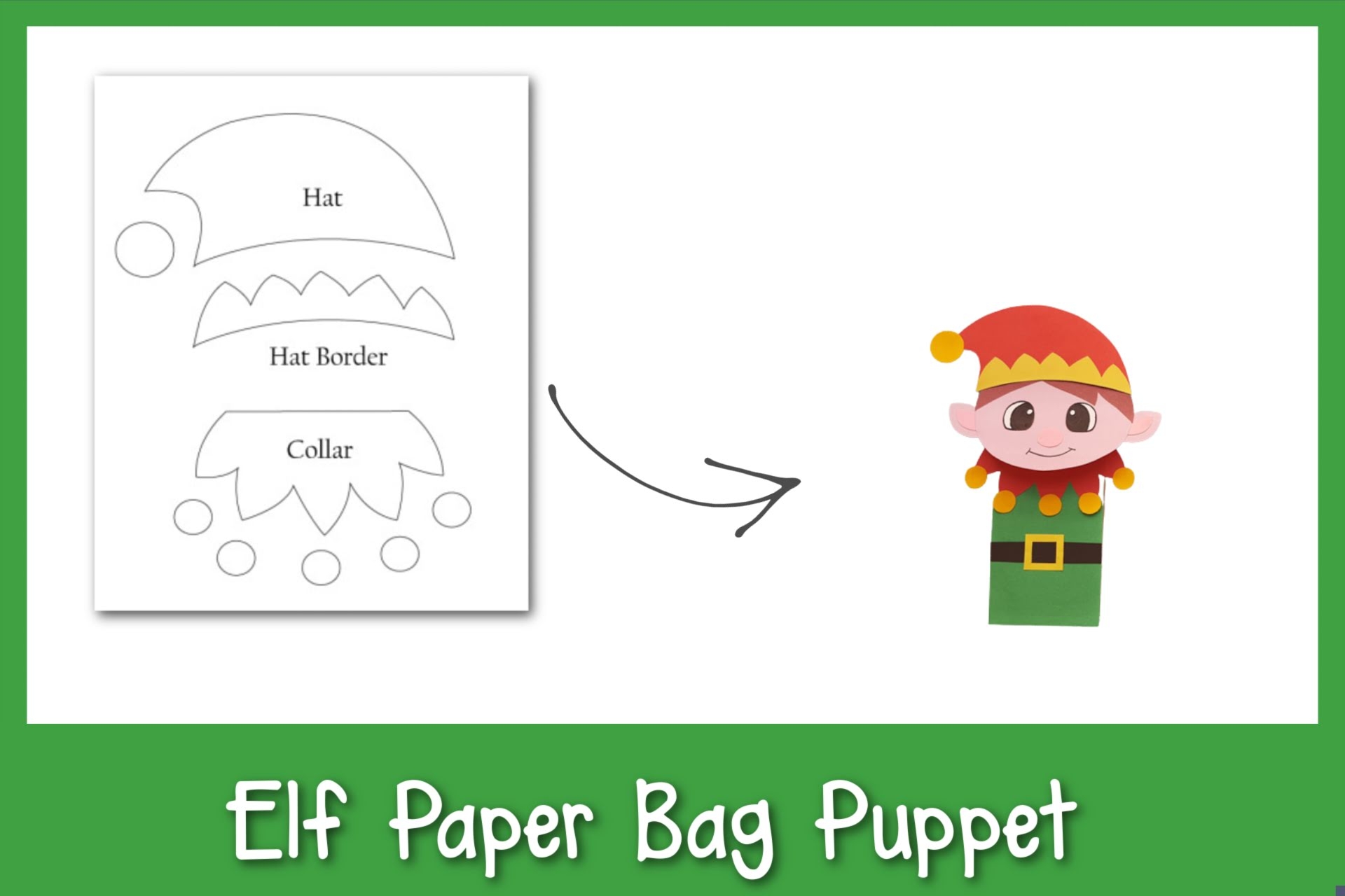 Elf Paper Bag Puppet Frosting And Glue Easy Crafts Games Recipes And Fun