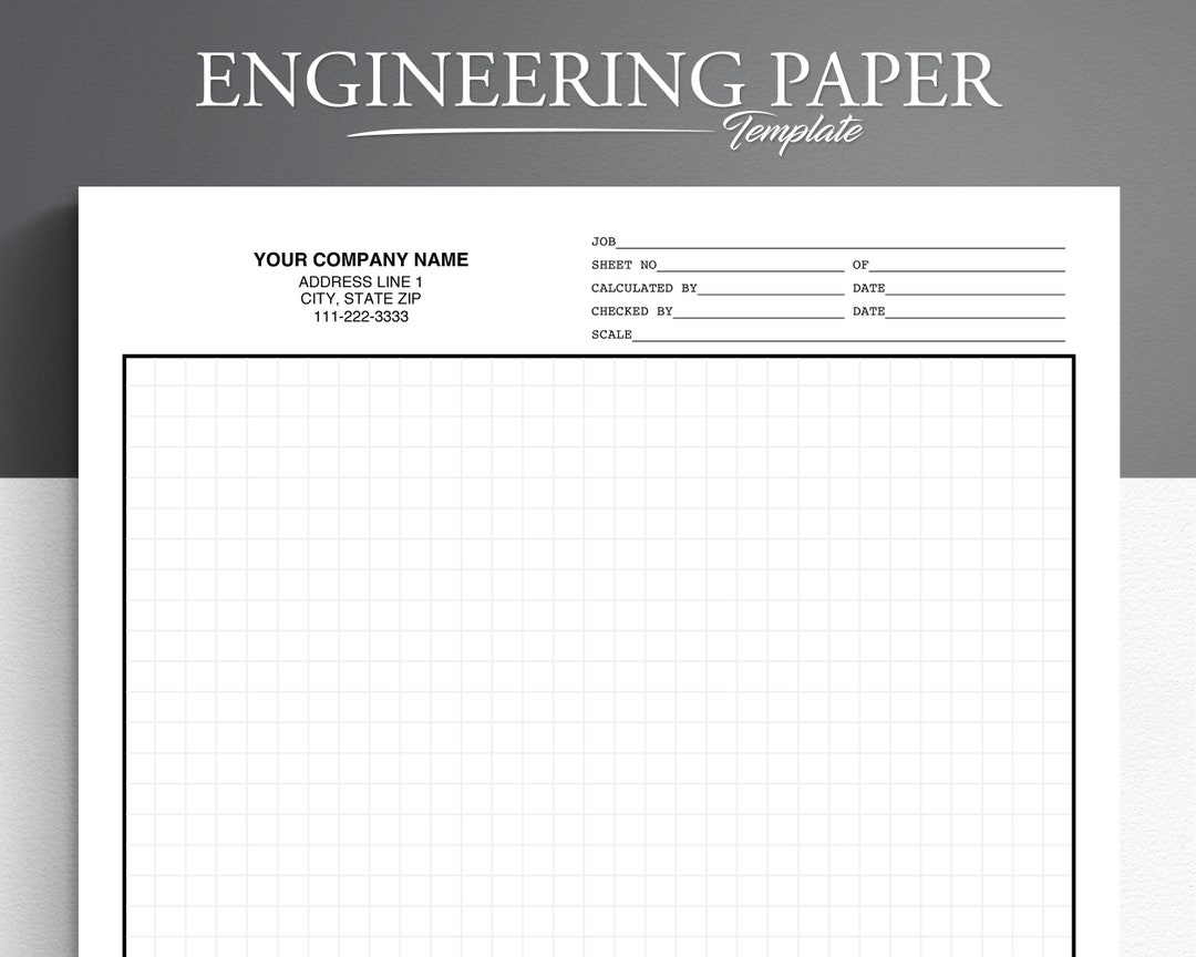 Engineering Graph Paper Engineering Computation Paper Business Graph Paper Etsy