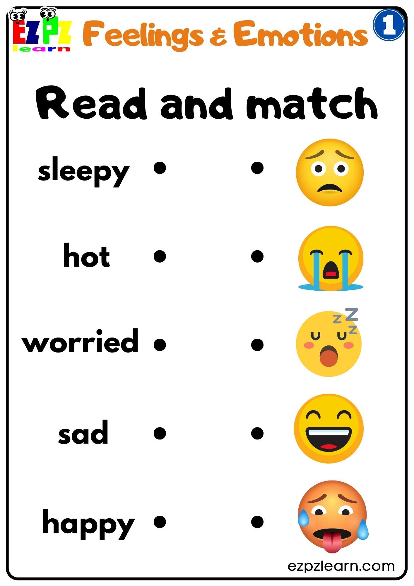 Printable Emotions Worksheet