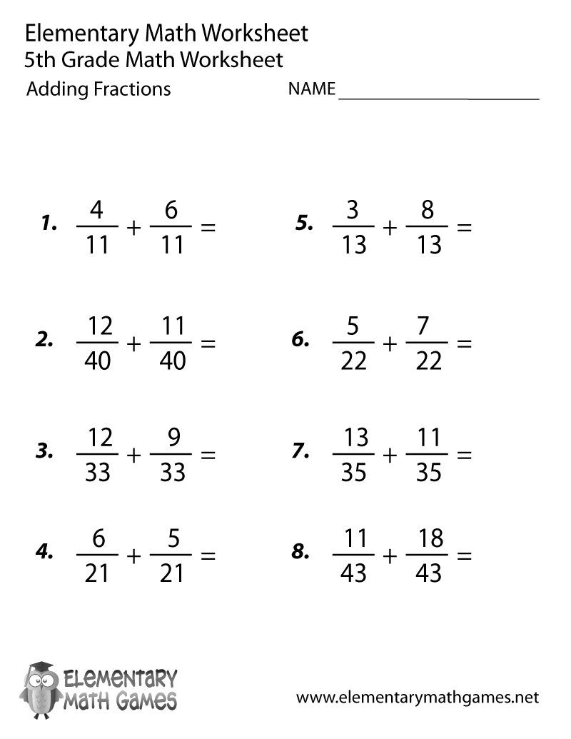 Free Printable Worksheets For 5th Graders