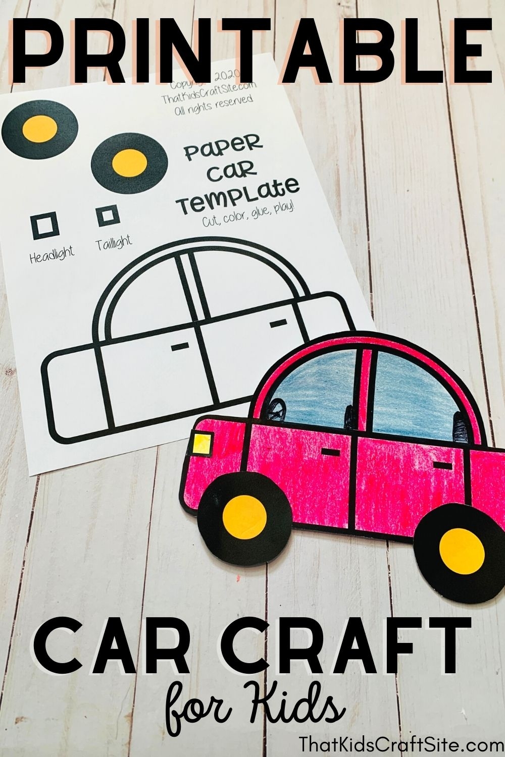 Printable Paper Car