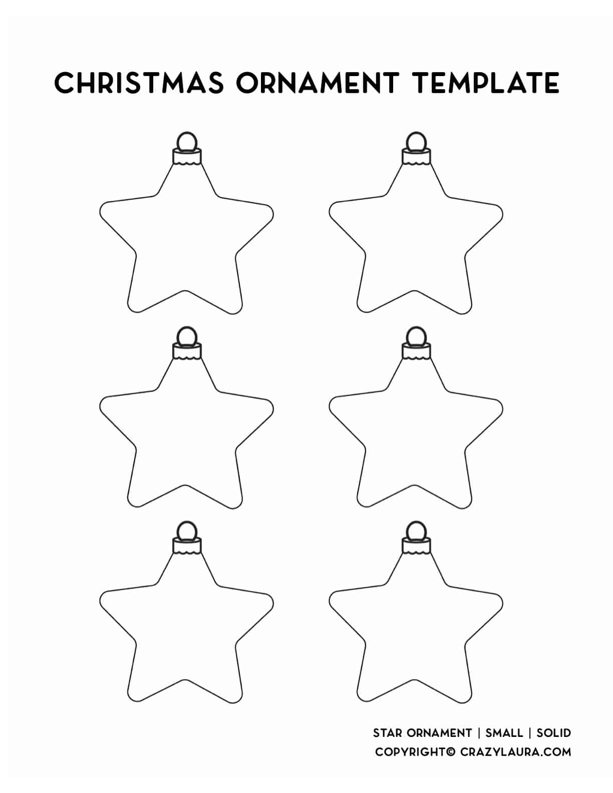 Free Christmas Ornament Template Printables Outlines Crazy Laura