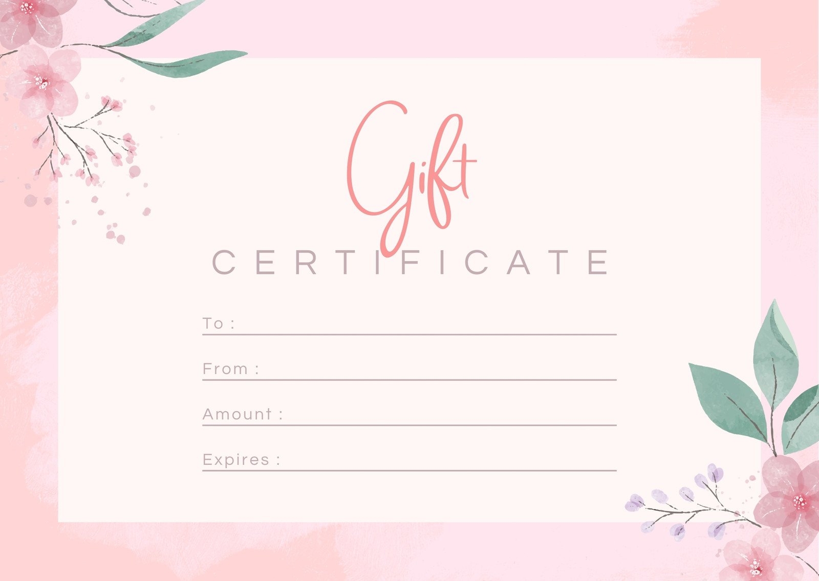 Free Custom Printable Birthday Gift Certificate Templates Canva