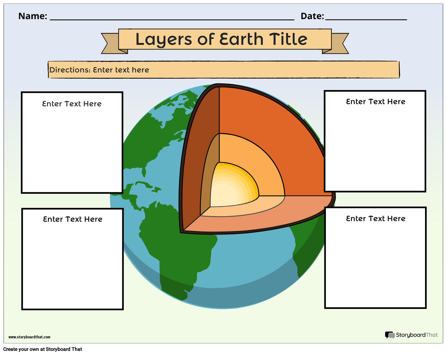 Free Layers Of The Earth Worksheets StoryboardThat