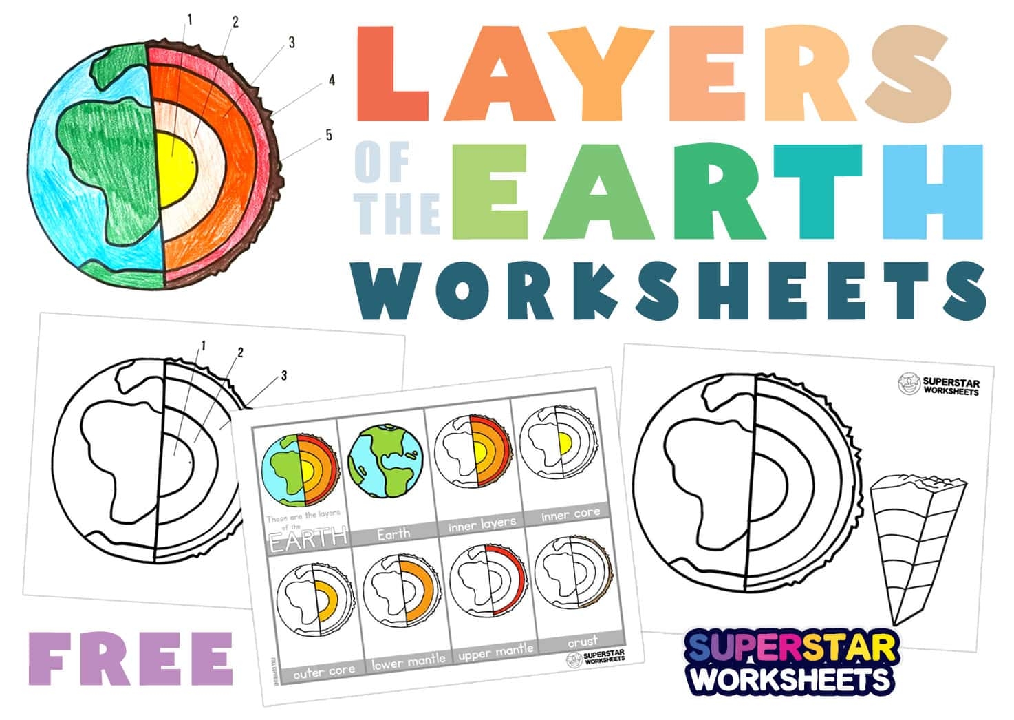 Free Printable Layers Of The Earth Worksheets