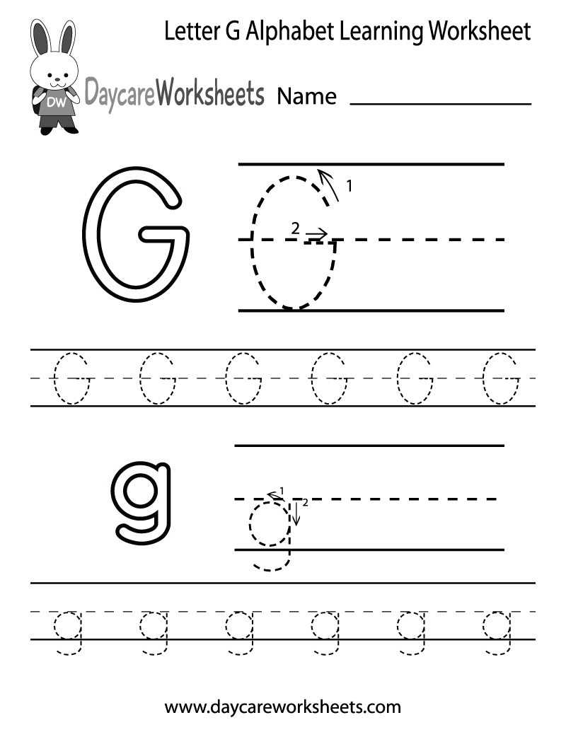 Free Printable Letter G Worksheets For Preschoolers