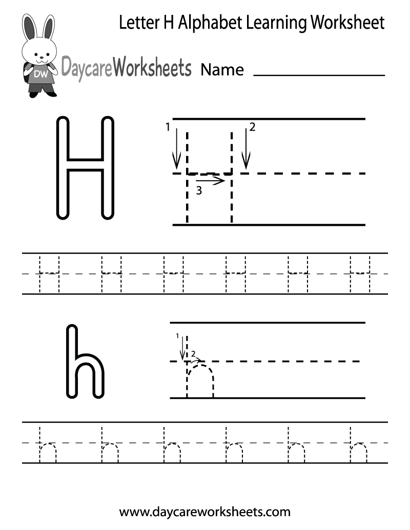 Letter H Worksheets Free Printables