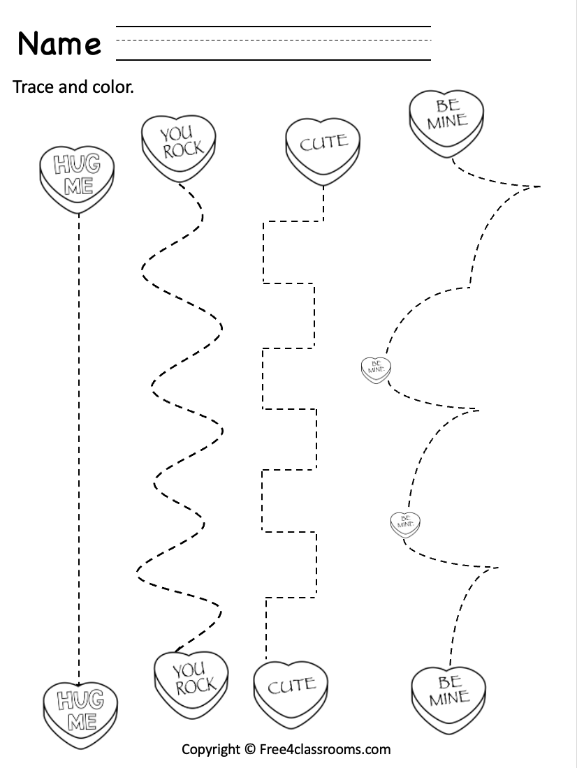 Free Printable Line Tracing Worksheets