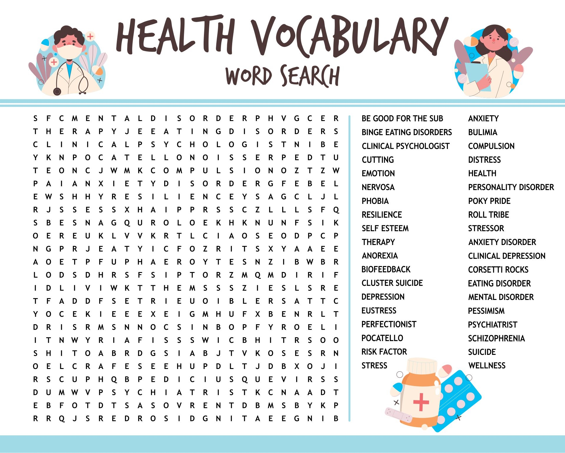 FREE Mental Health Worksheets Differentiated Fact Wheel Worksheets Library