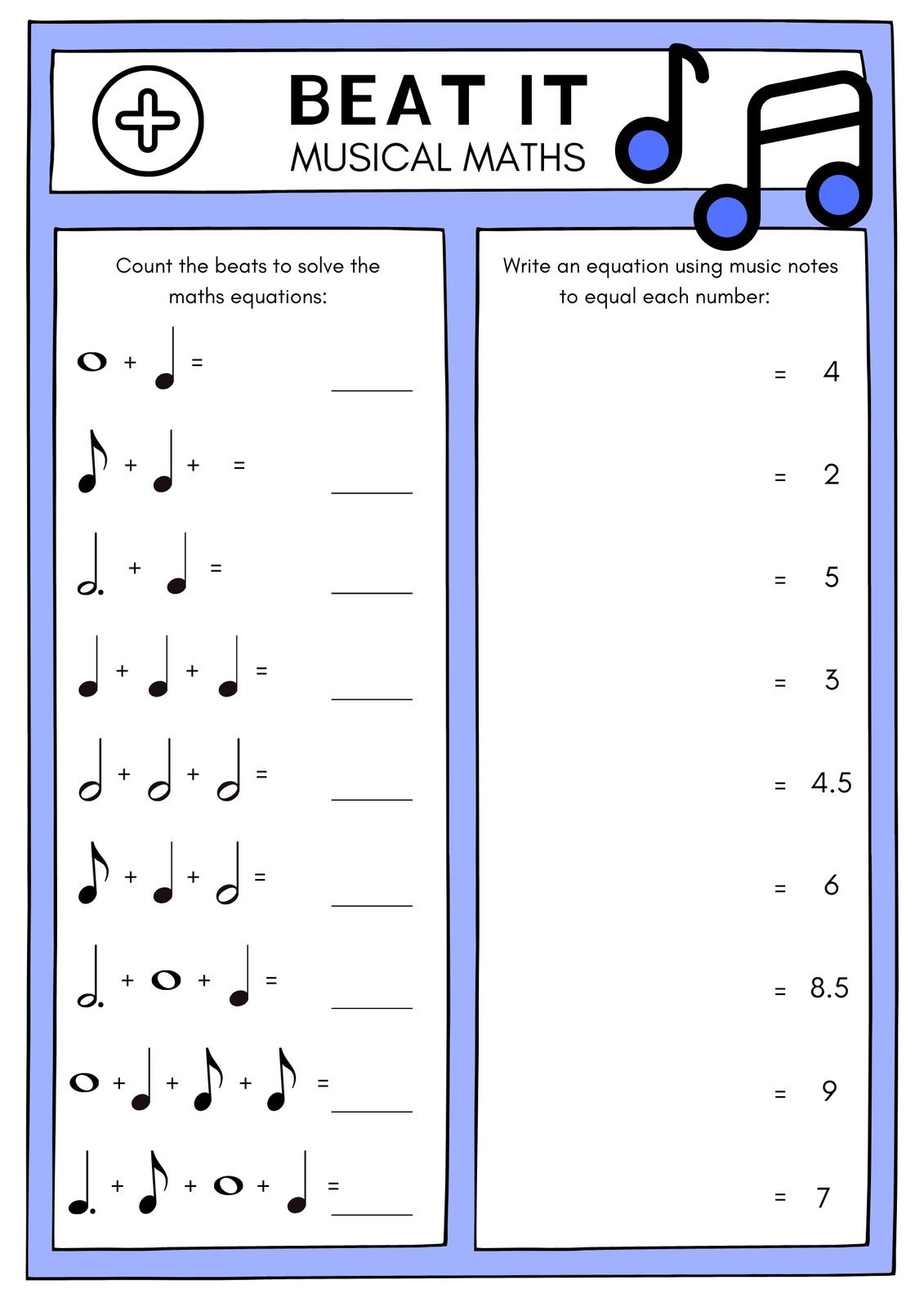 Free Music Worksheet Templates To Edit And Print Canva