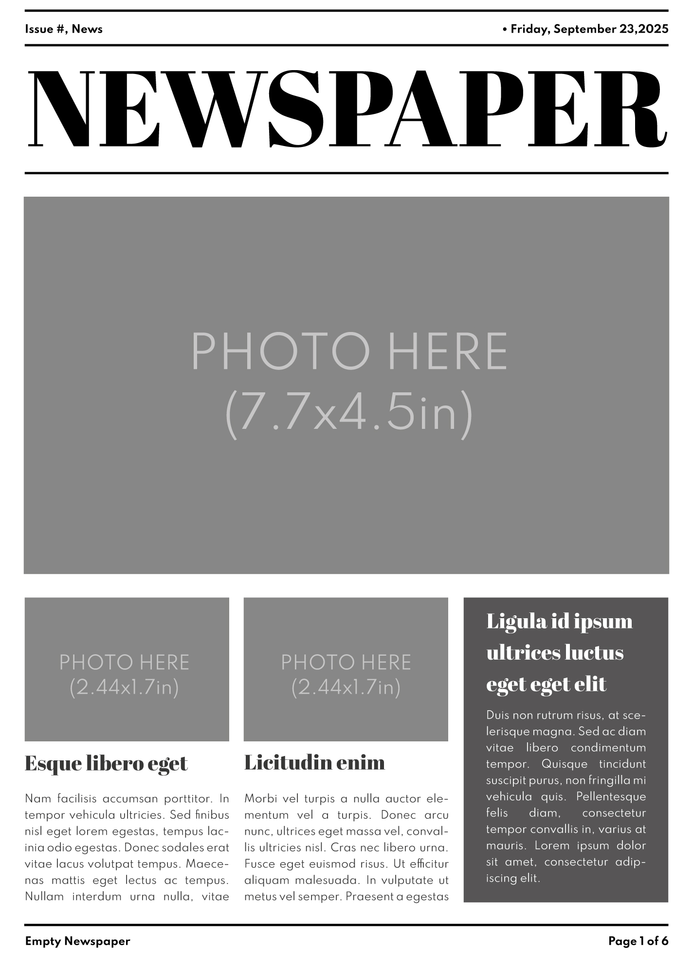 Free Newspaper Google Docs Templates Gdoc io