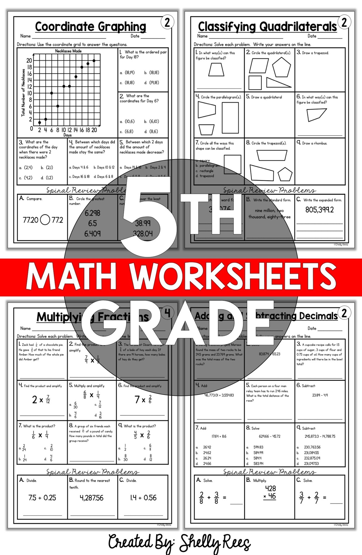 Free Printable 5th Grade Worksheets